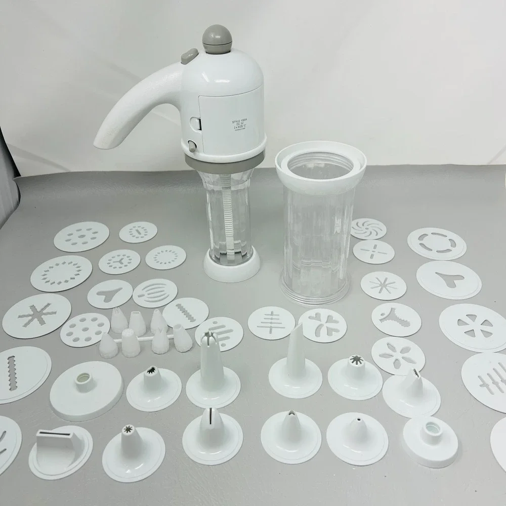Bonjour Cookie Factory Battery Operated Cookie Press Decorating Kit 39 Piece Set